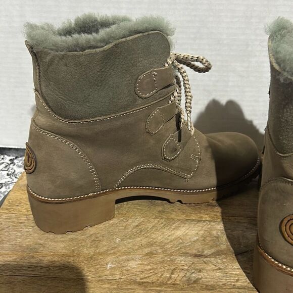 Emu‎ Australia Preston charcoal lug boots ankle lace up boots warm cozy - Picture 3 of 10